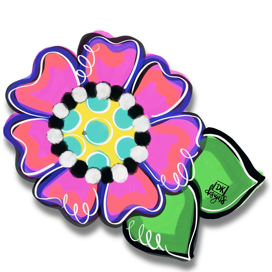 Door Hanger Attachment - Pink Flower