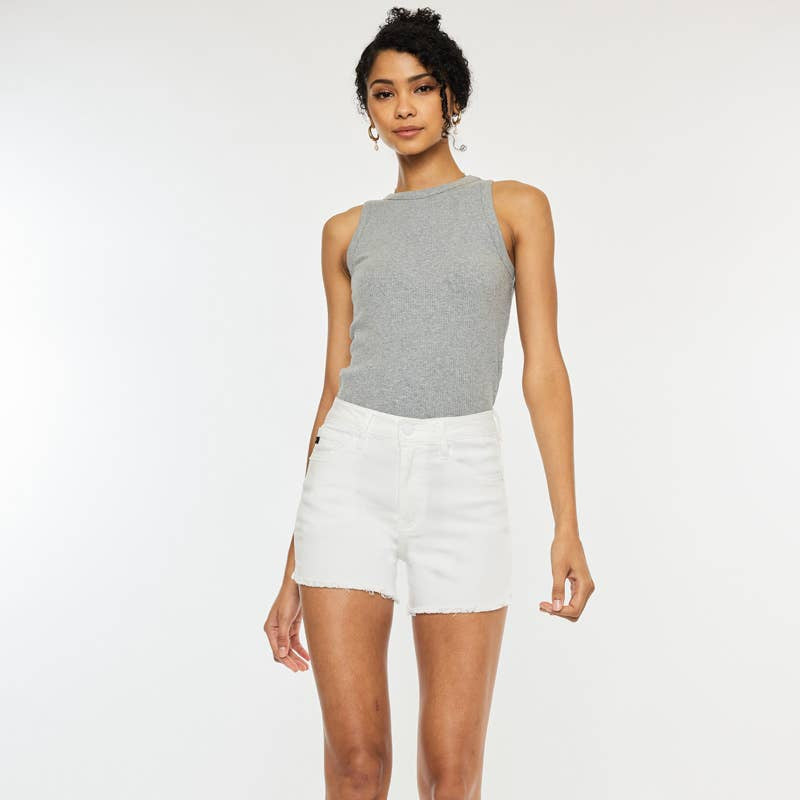 Maci - White Denim Shorts