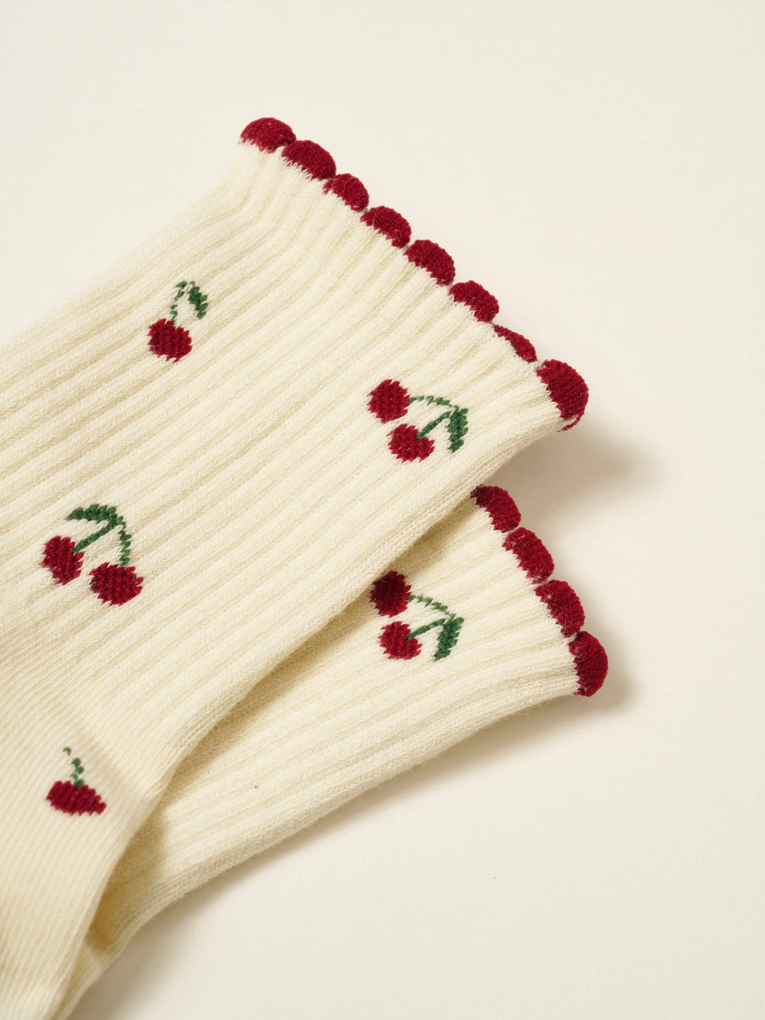 Grip Socks - Little Cherries & Petals