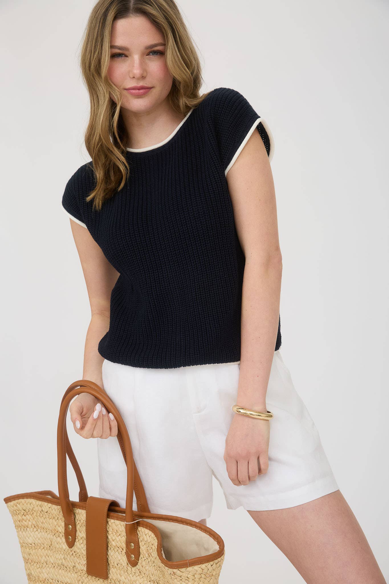 Allyson - Button Detail Knit Sweater