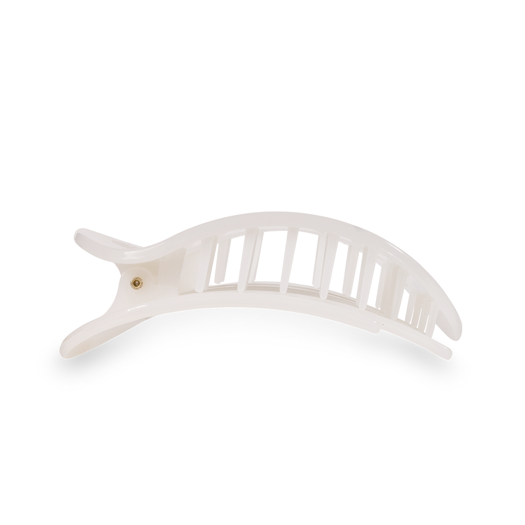 Telties - Round Flat Hair Clip Coconut White (Medium)