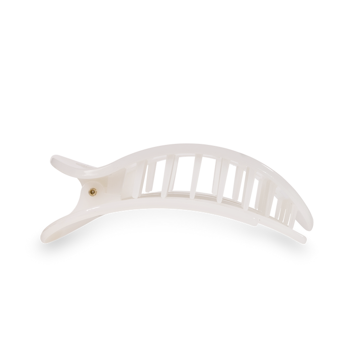 Telties - Round Flat Hair Clip Coconut White (Medium)