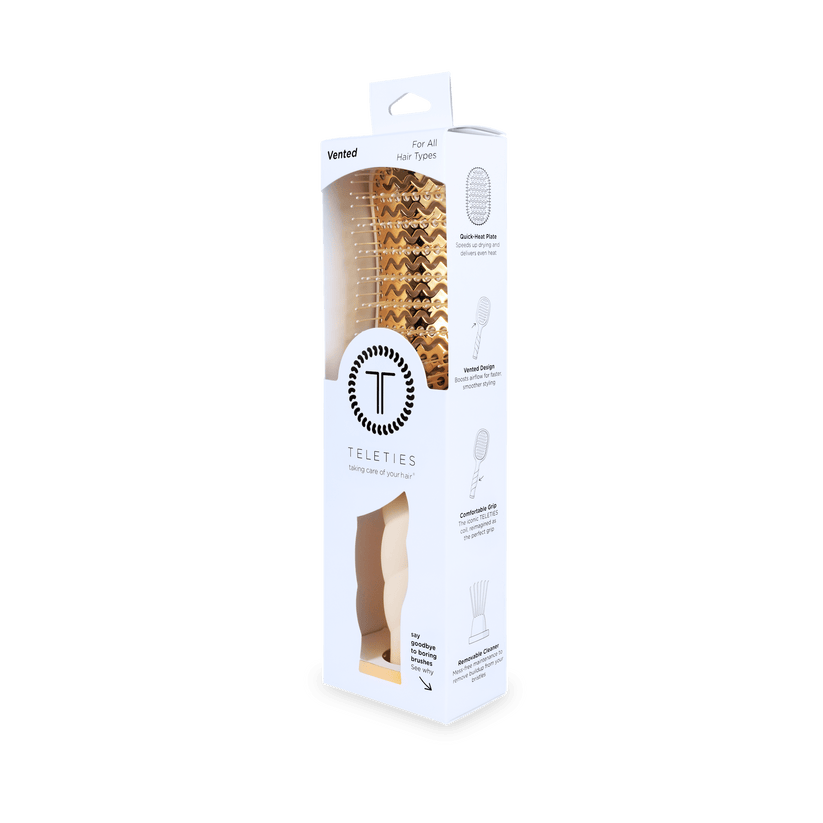 Teleties - Vented Hair Brush (Tan)