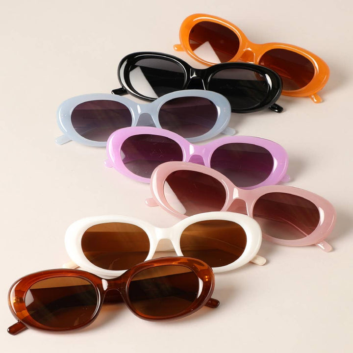 Kaelyn - Rounded Bold Frame Sunglasses