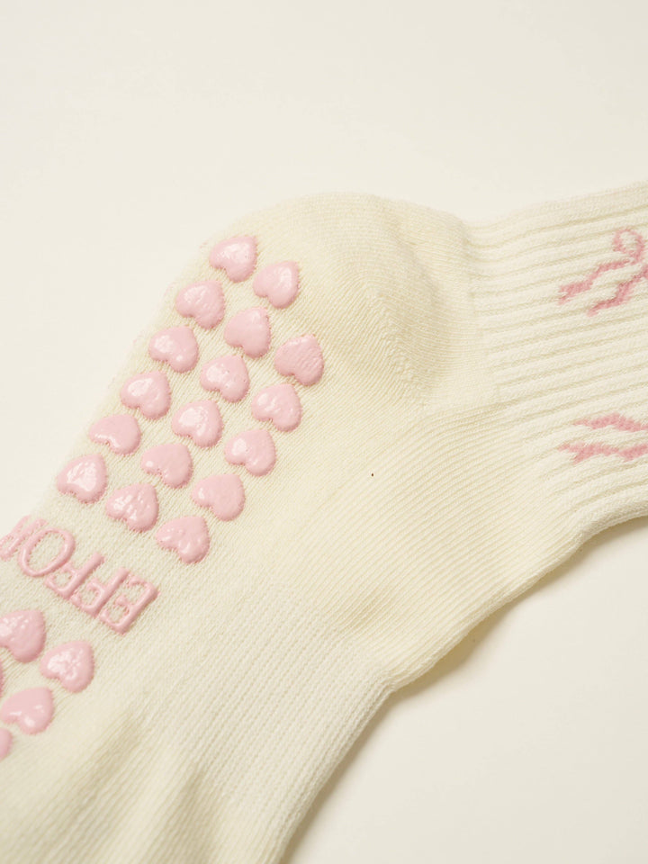 Grip Socks - Bows & Ruffles - Pink