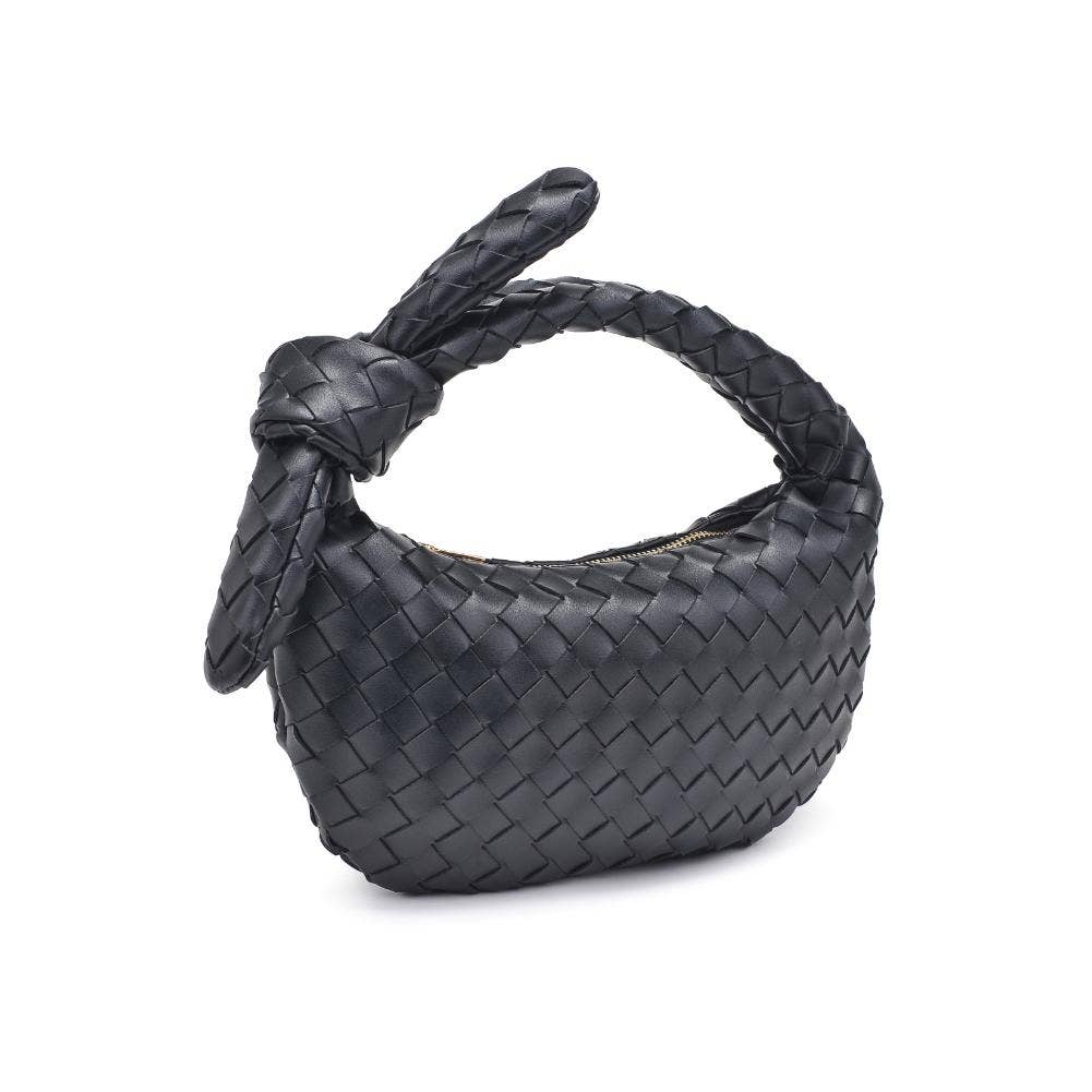 Lizbeth - Woven Knot Clutch (Black)