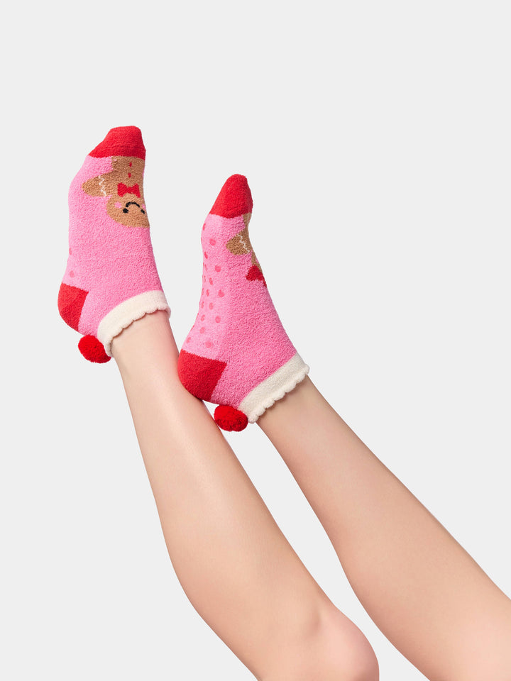 Fuzzy Socks - Gingerbread