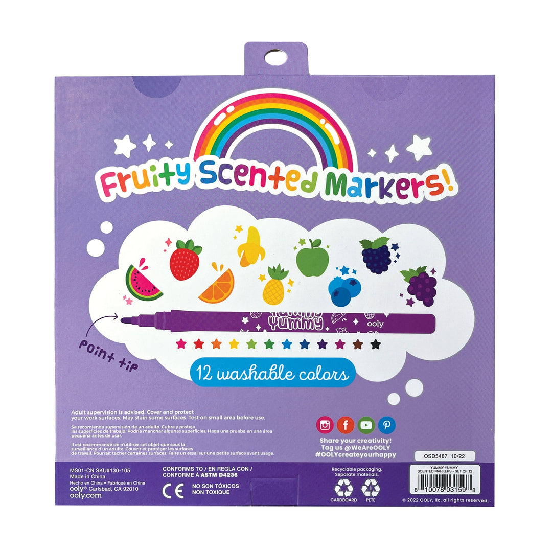 OOLY - Yummy Yummy Fruit Scented Markers - Set of 12