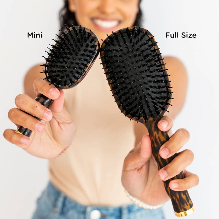 Teleties - Mini Boar Brush | Tortoise