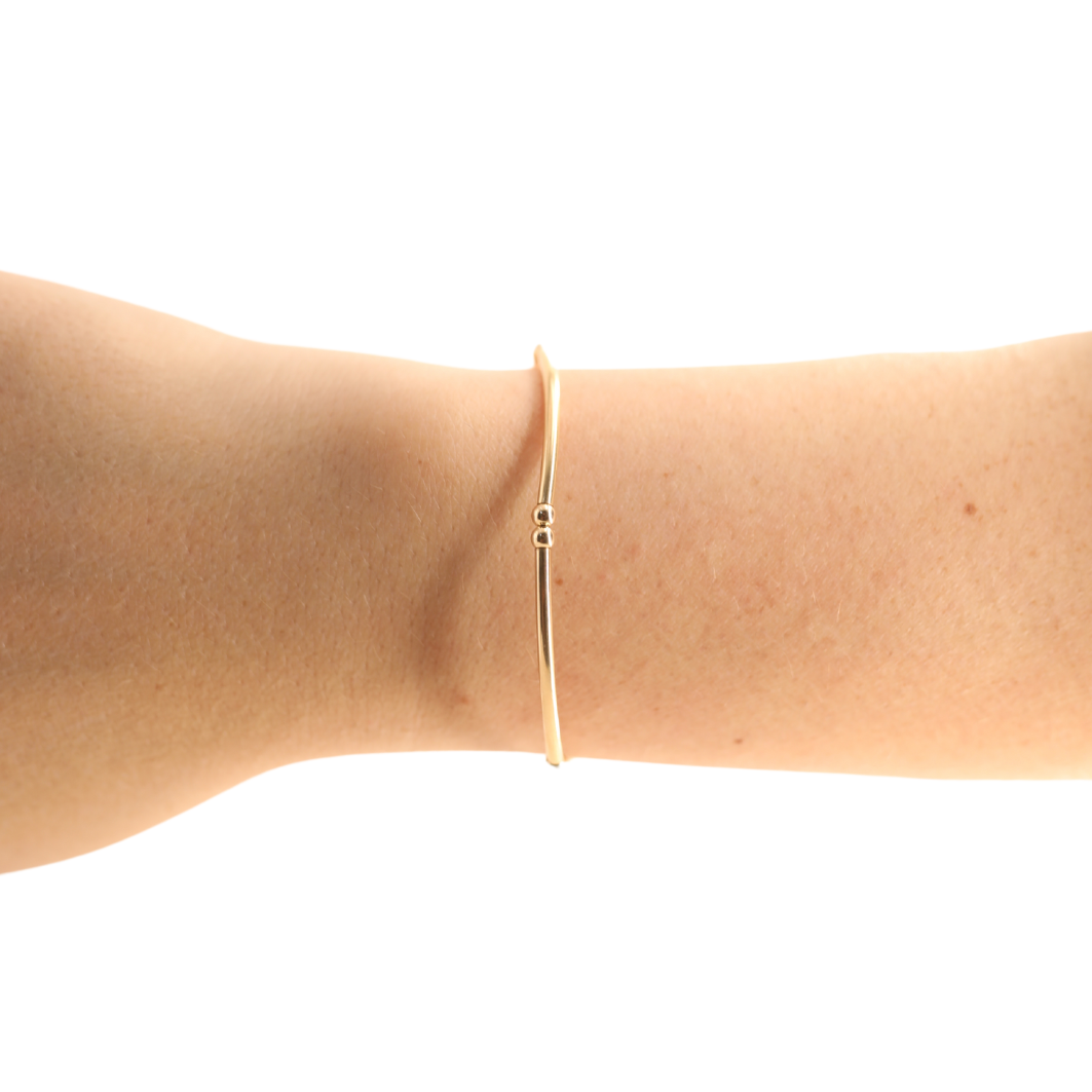 Beaded Blondes - Mollie Bar Bracelet in Gold