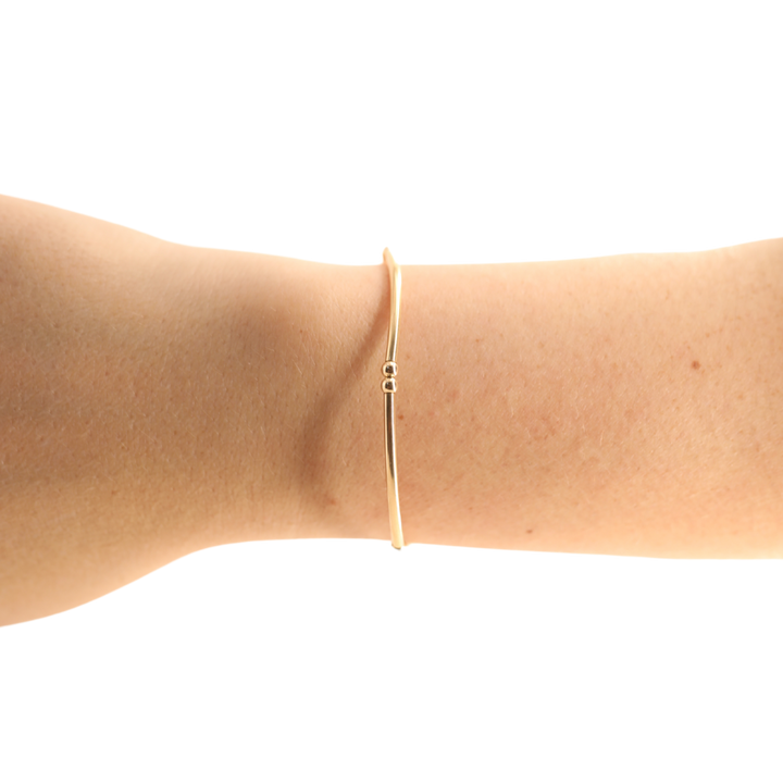 Beaded Blondes - Mollie Bar Bracelet in Gold