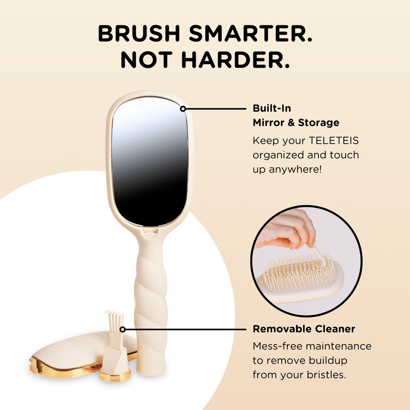 Teleties - Detangler Hair Brush for Fine Hair (Tan)
