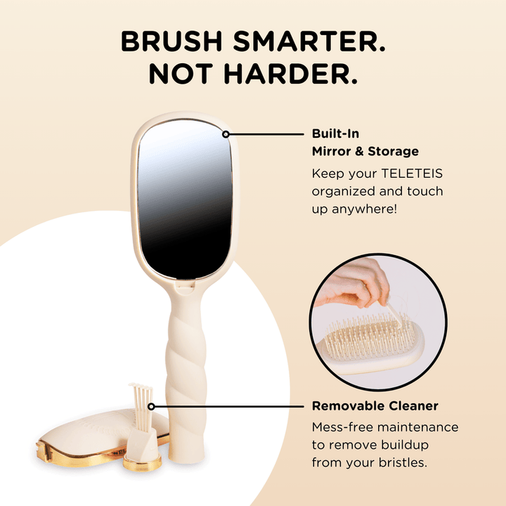 Teleties - Detangler Hair Brush for Fine Hair (Tan)