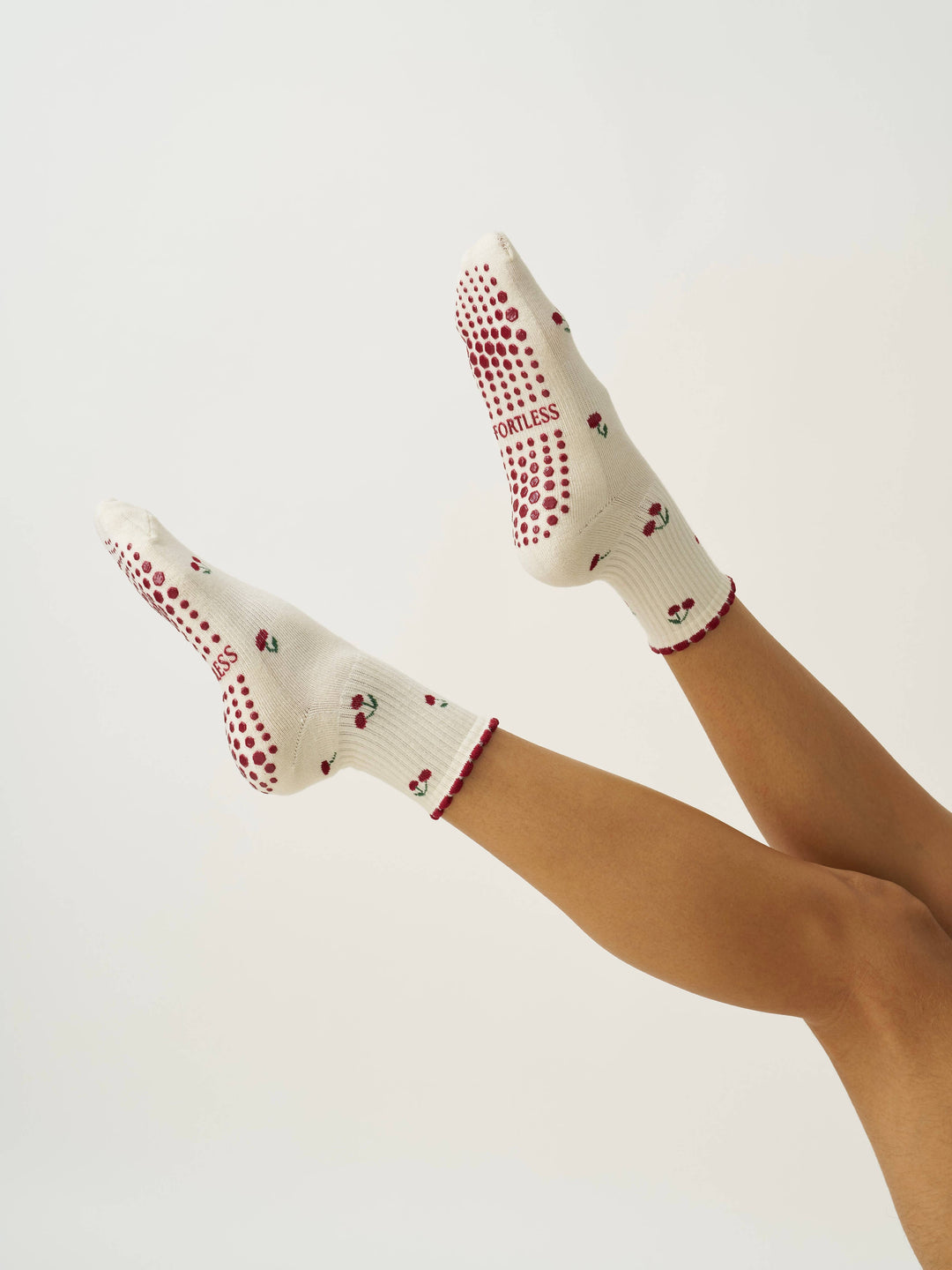 Grip Socks - Little Cherries & Petals