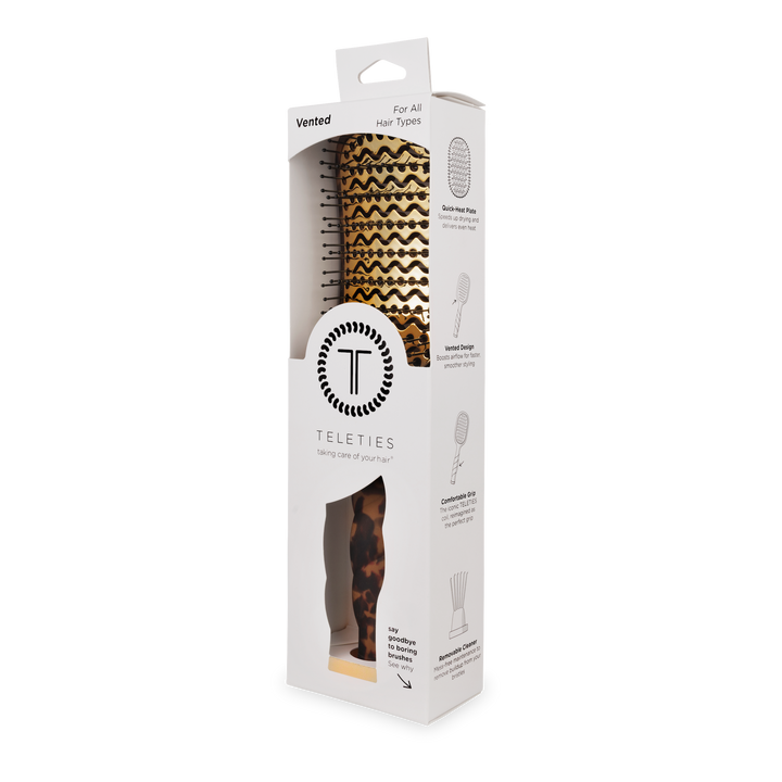 Teleties - Vented Hair Brush | Tortoise