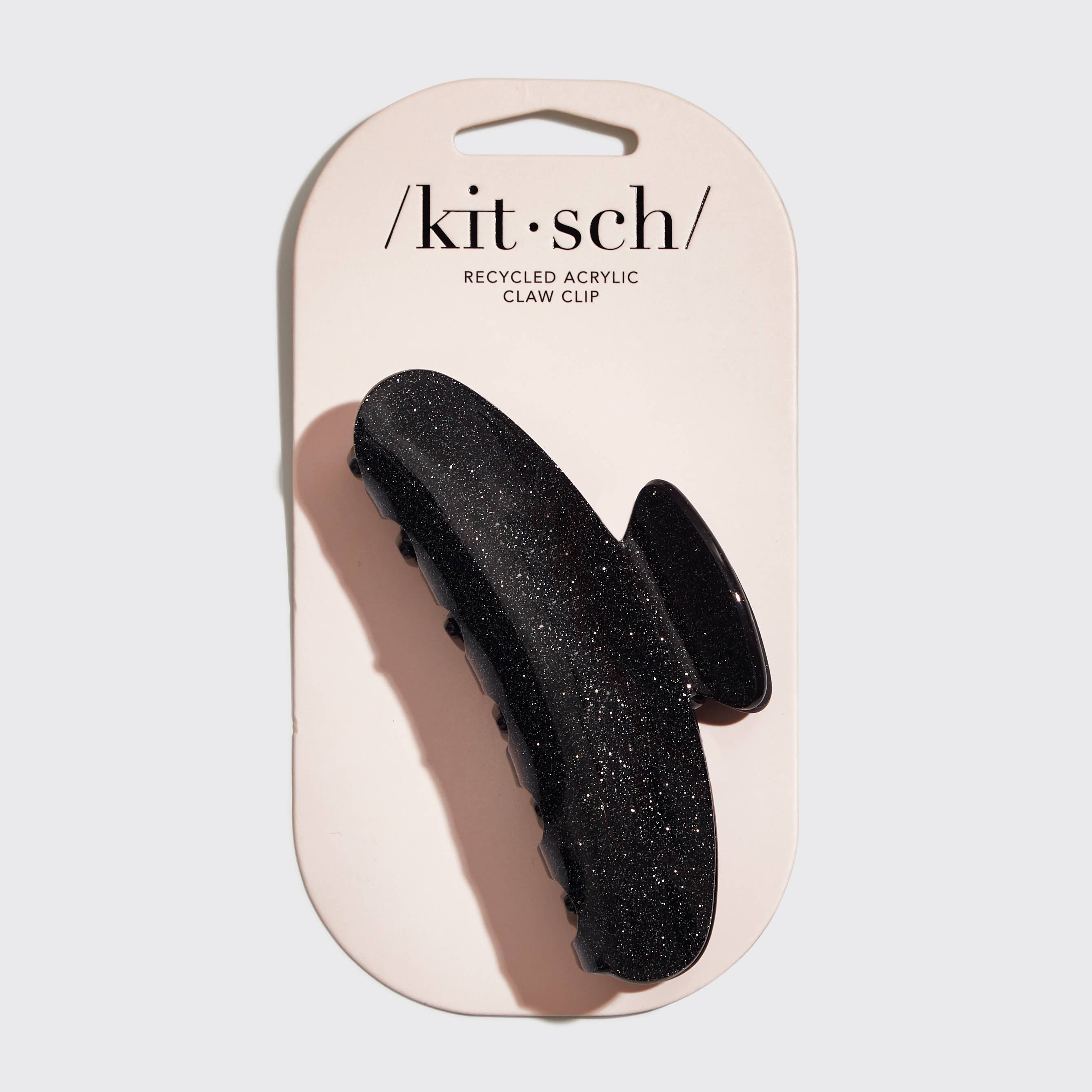 Kitsch - Recycled Plastic Claw Clip - Black Glitter