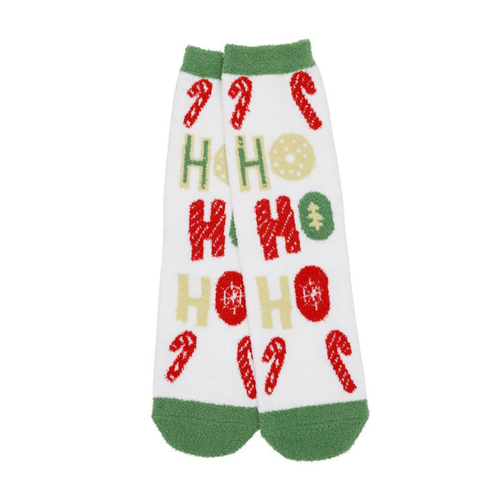 Fuzzy Christmas Socks - Merry and Bright