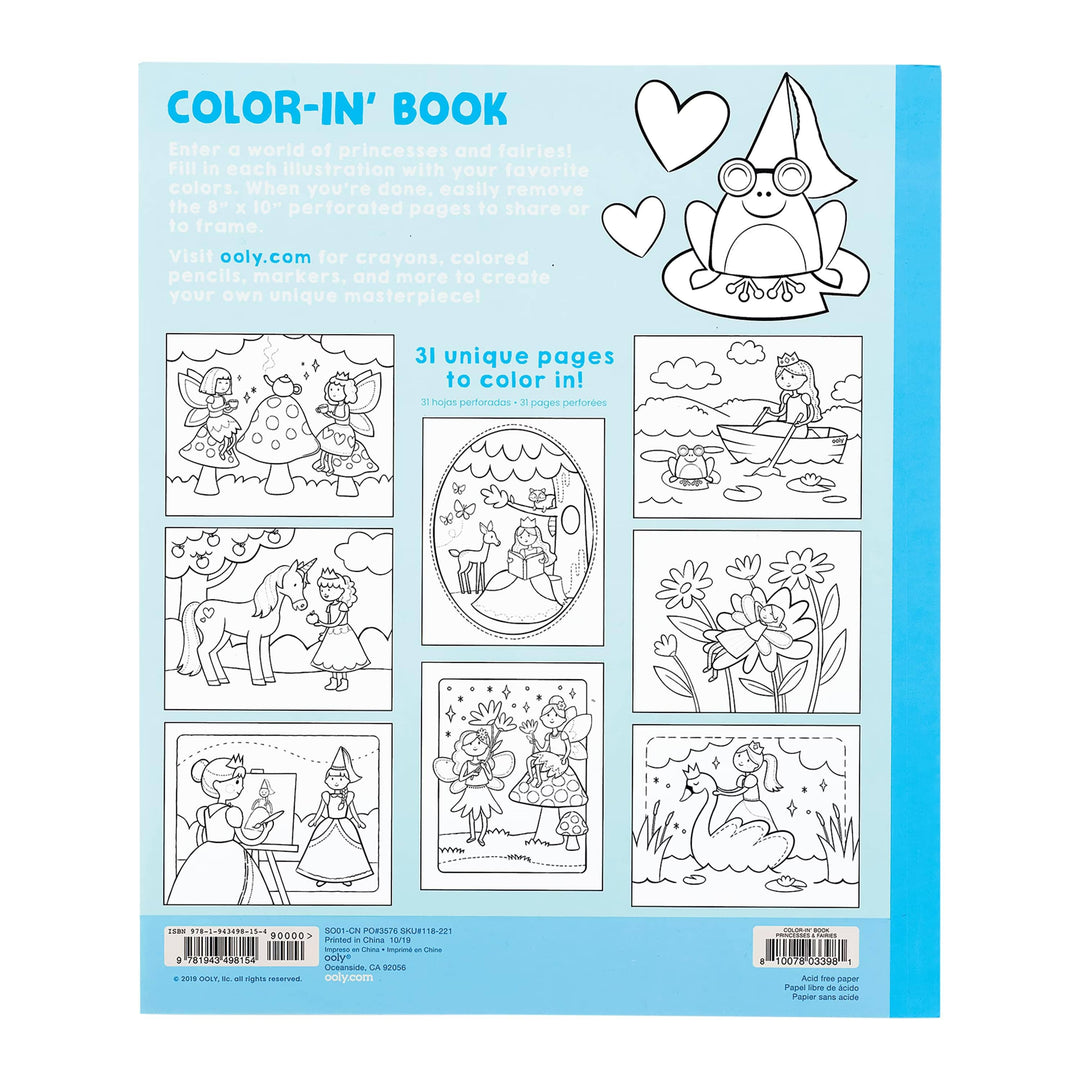 OOLY - Color-in' Book Princess & Fairies