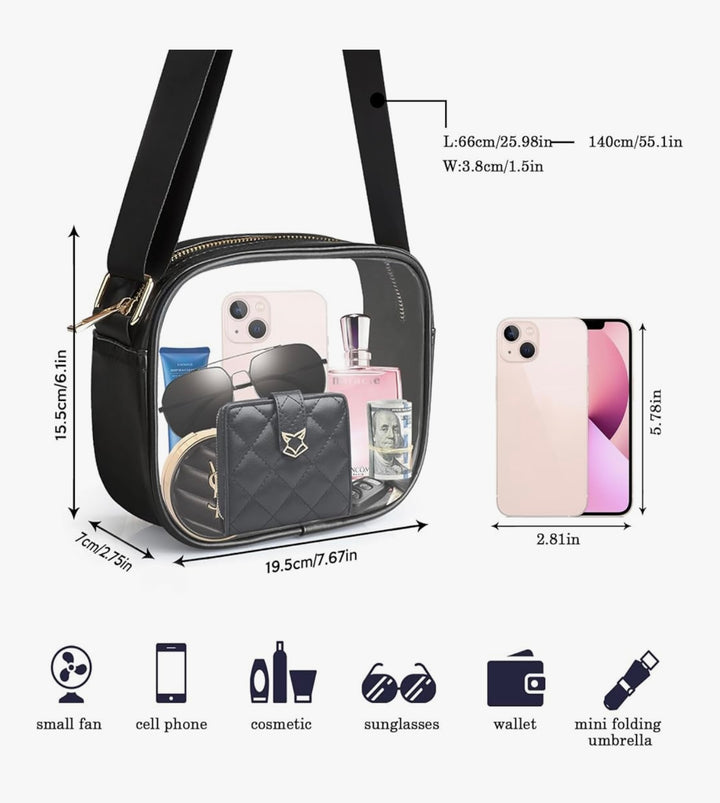 Chelsea - Black & Clear Stadium Bag