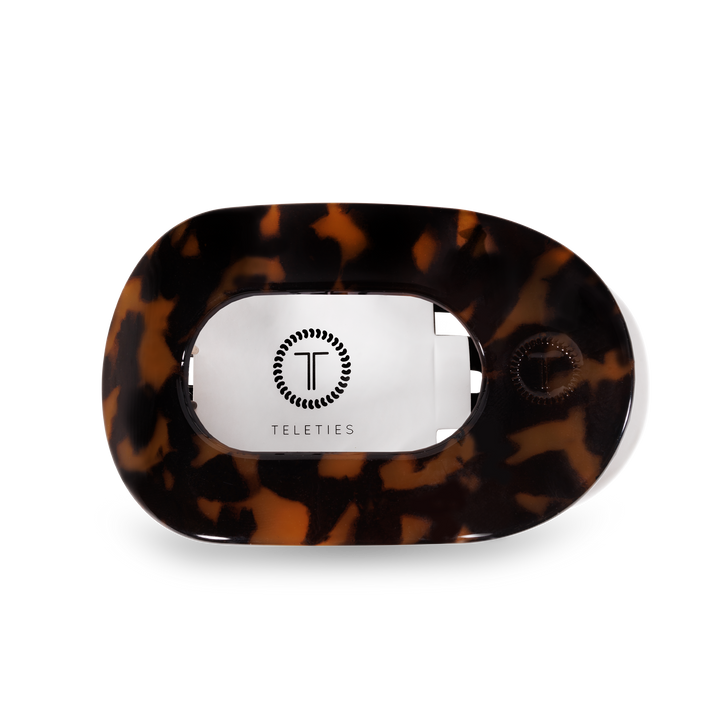 Teleties - Round Flat Hair Clip | Medium | Tortoise