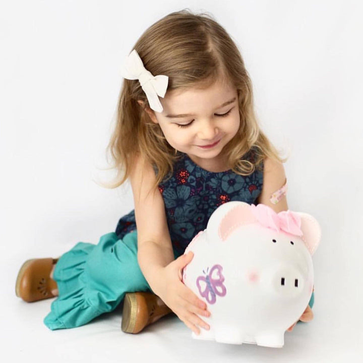 Large Piggy Bank - Butterflies