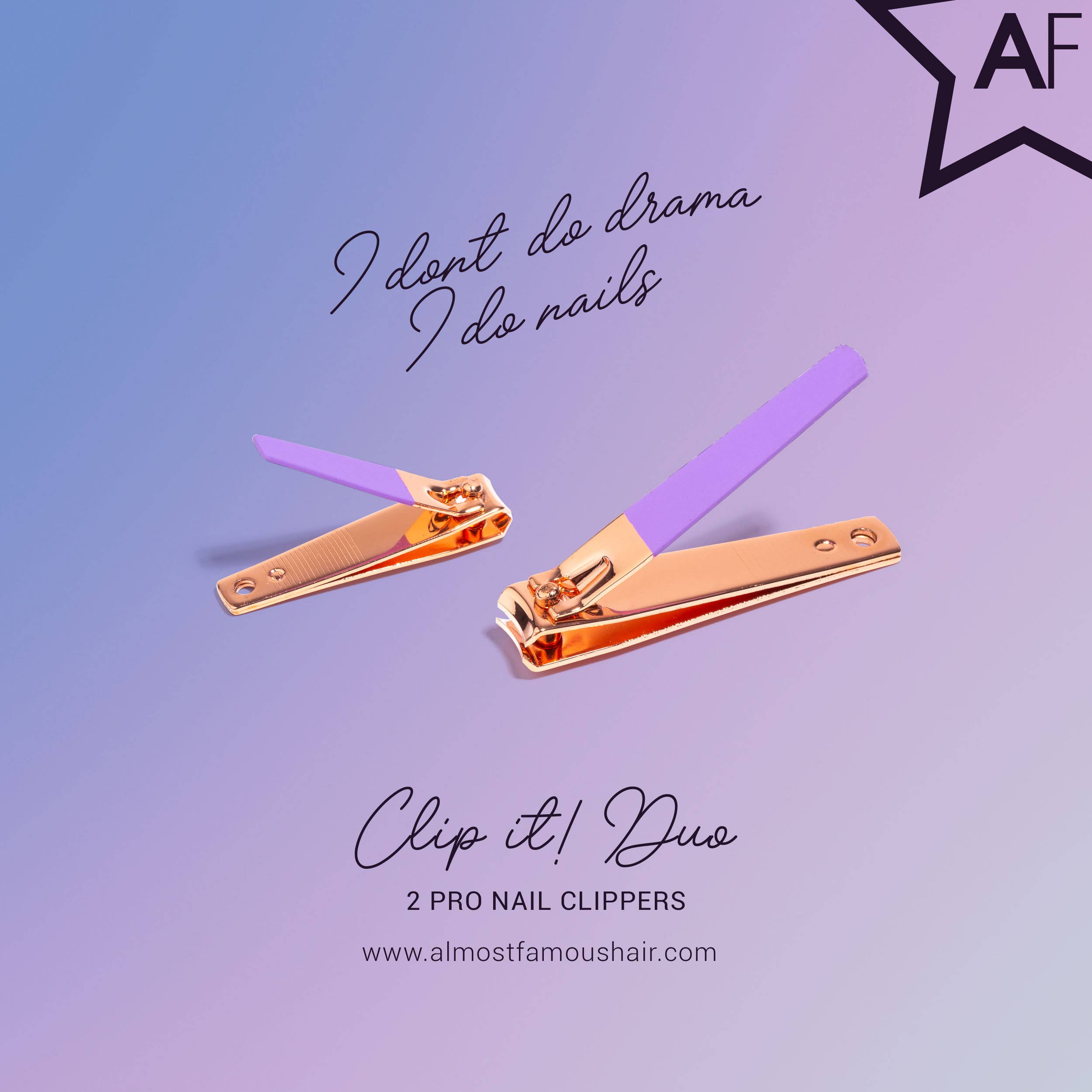 Rose Gold 2-Piece Nail Clipper Set