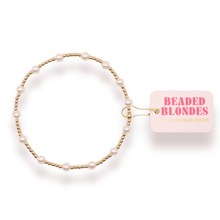 Beaded Blondes - June Pearl Bracelet - Petite