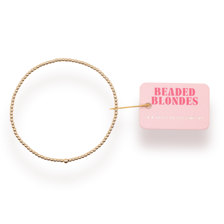 Beaded Blondes - 2MM Gold Beaded Bracelet