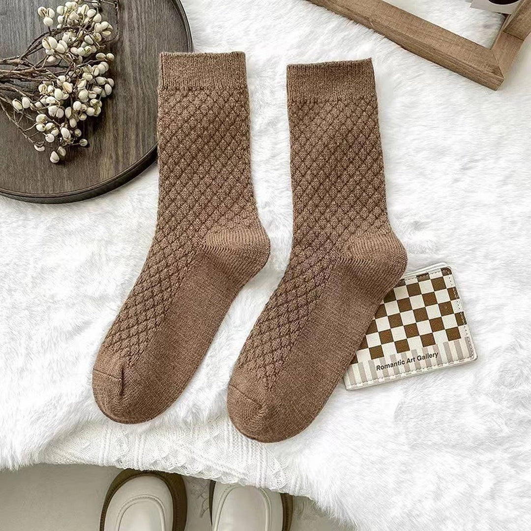 Textured Cozy Crew Socks