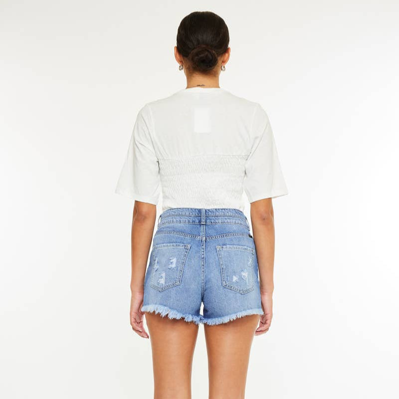 Stassi - High Rise Mom Denim Shorts