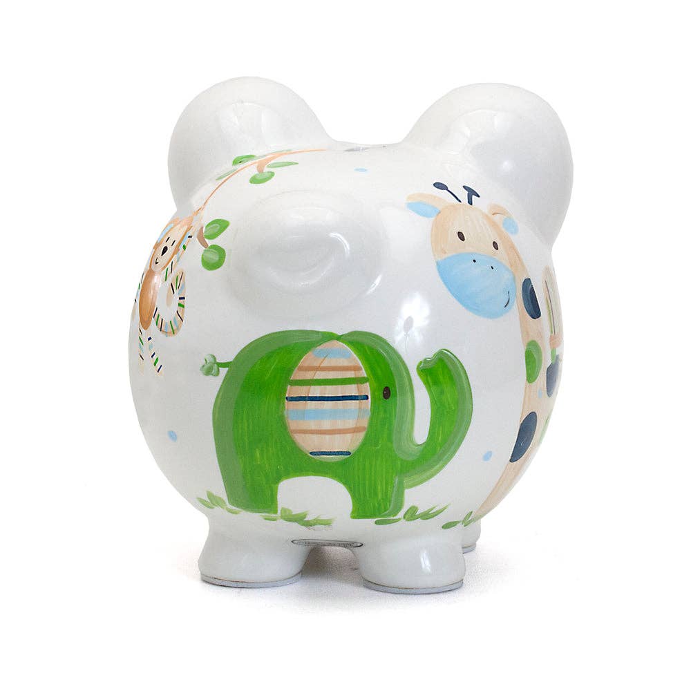 Large Piggy Bank - Blue Tropical Punch