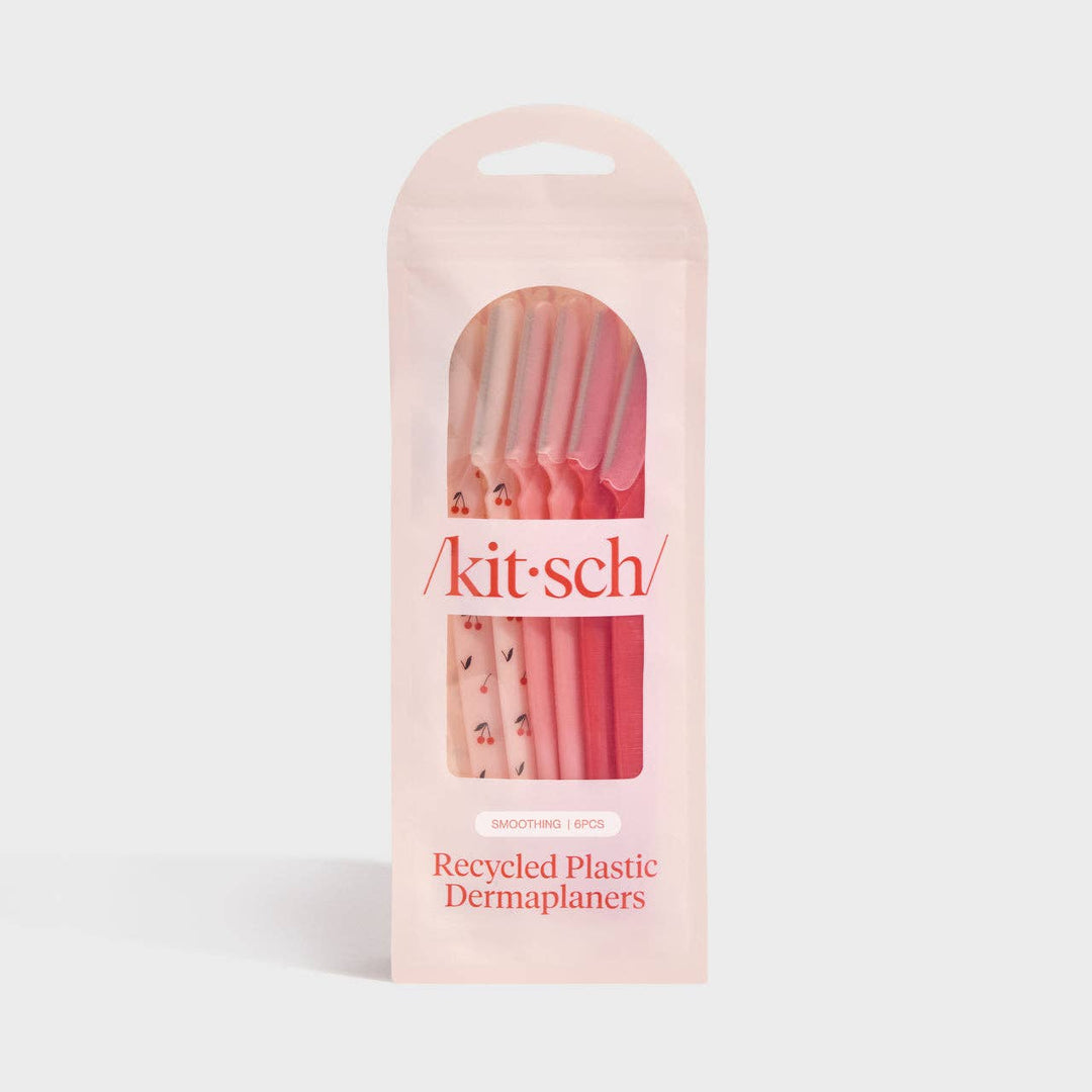 Kitsch - Recycled Plastic Dermaplaners 6pc Set - Cherry Blossom