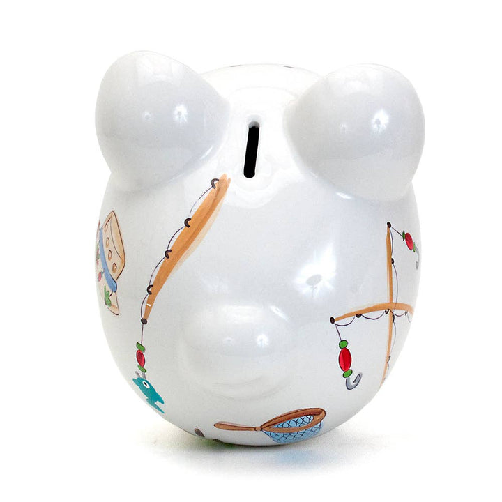 Large Piggy Bank - Gone Fishing