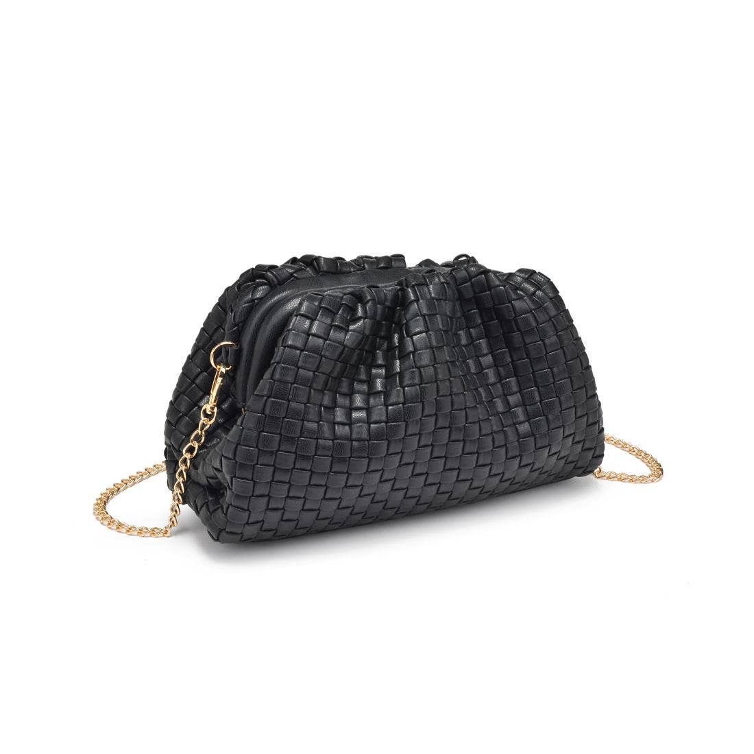 Tate - Woven Frame Clutch (Black)