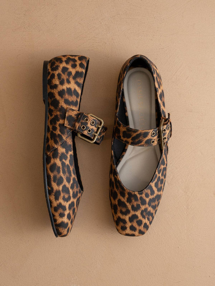 The Soho | Leopard Ballet Flats with Buckle