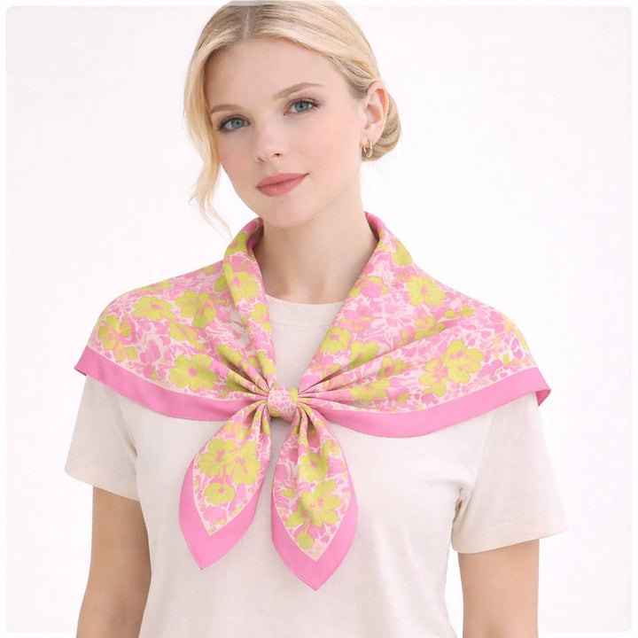 Clara - Floral Square Scarf