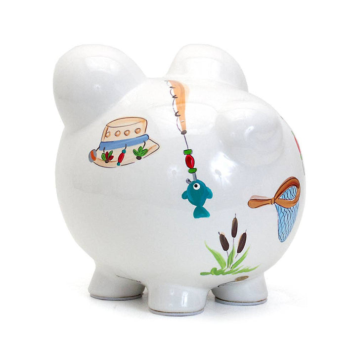 Large Piggy Bank - Gone Fishing