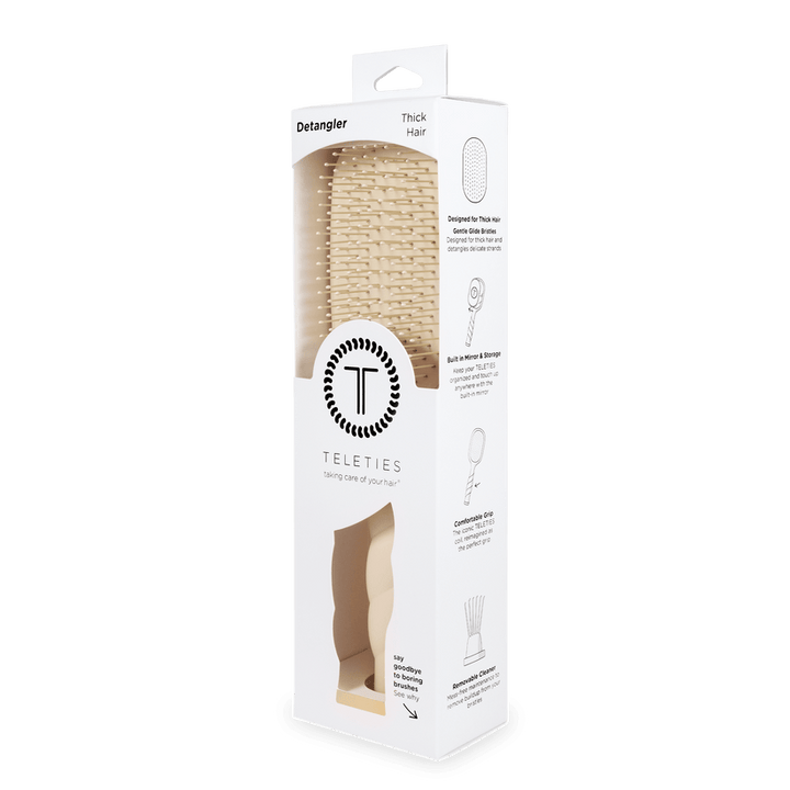 Teleties - Detangler Hair Brush for Thick Hair (Tan)