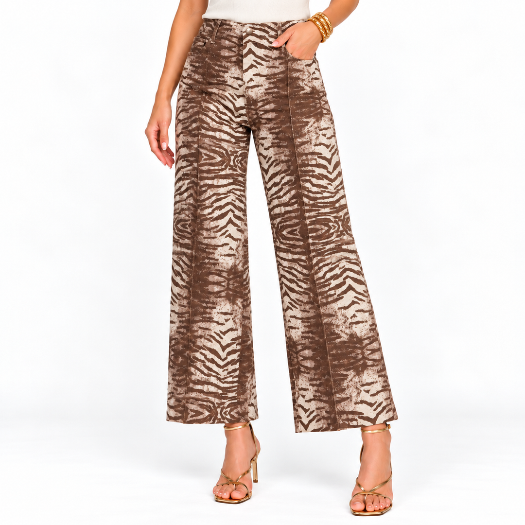 Carmen - Brown Zebra Print Pants
