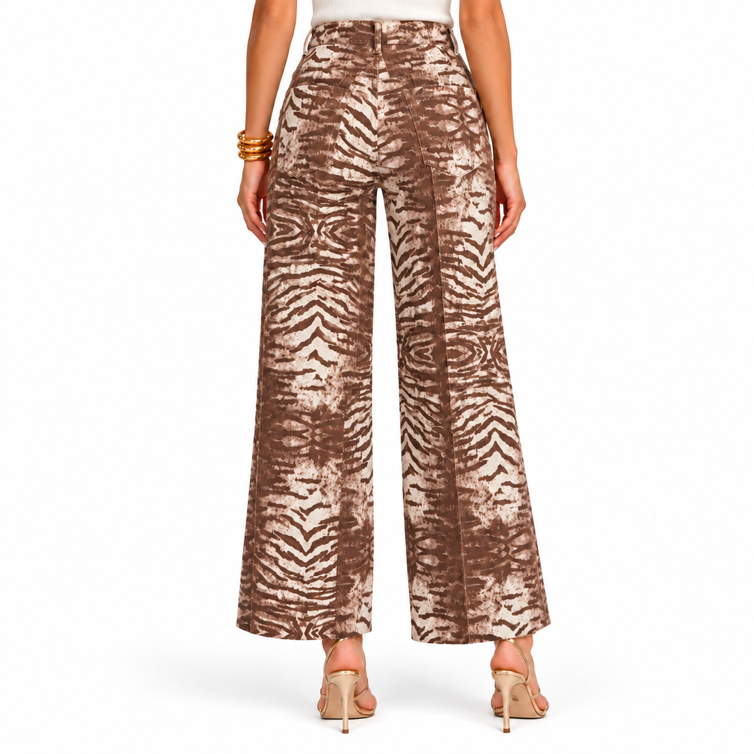 Carmen - Brown Zebra Print Pants