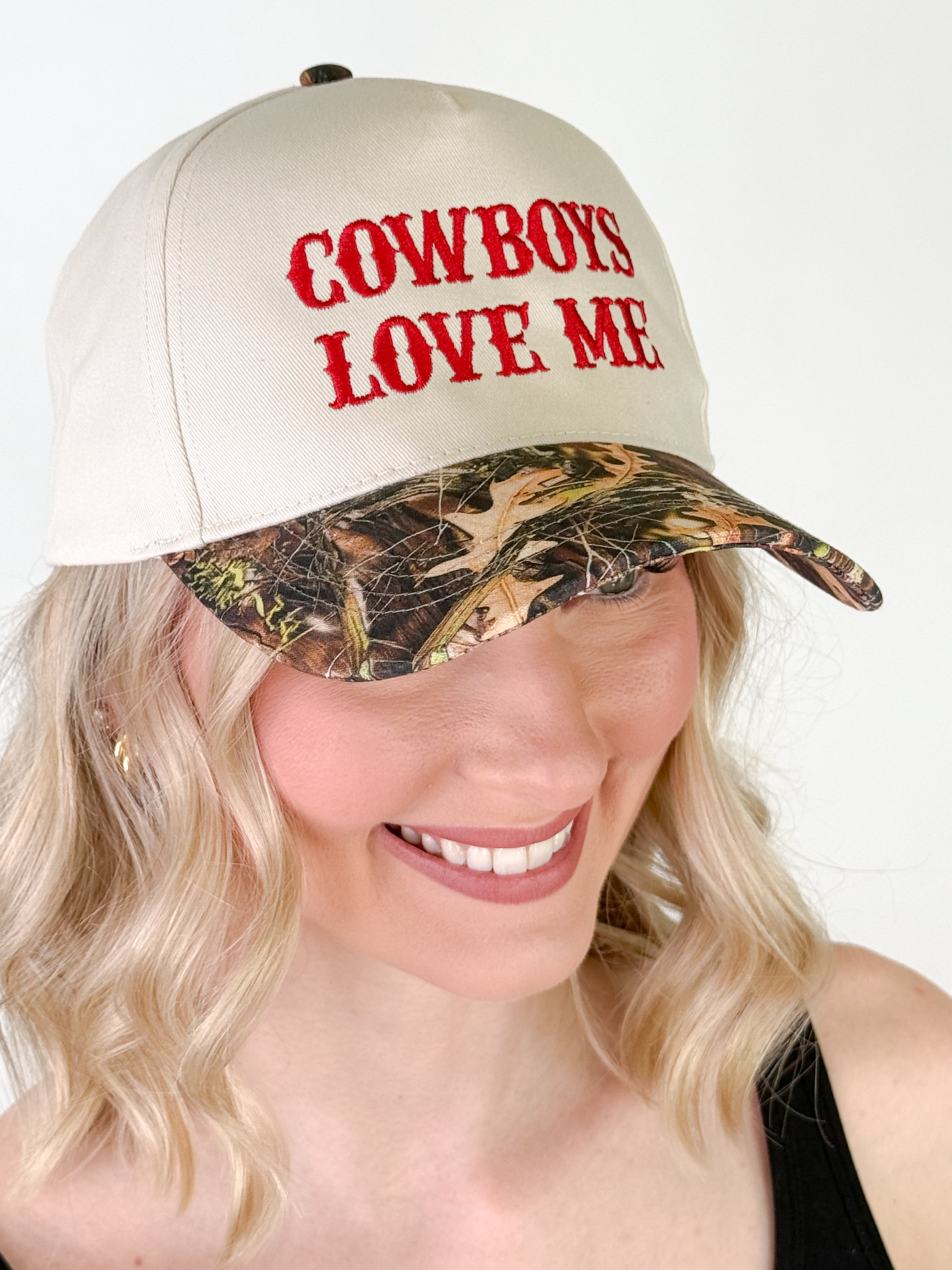 Cowboys Love Me Camo Trucker Hat