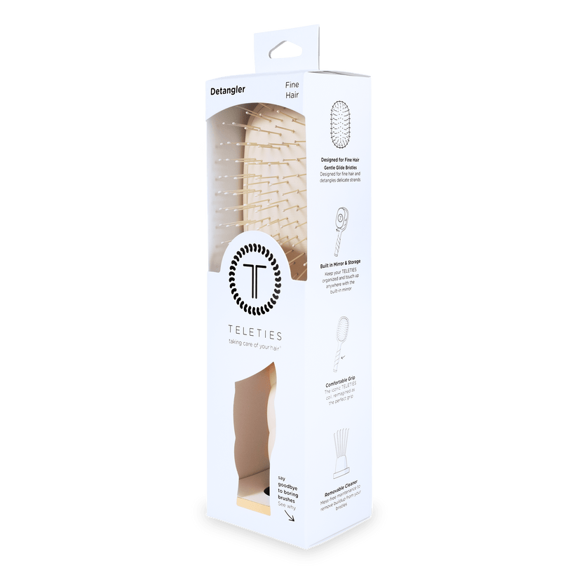 Teleties - Detangler Hair Brush for Fine Hair (Tan)