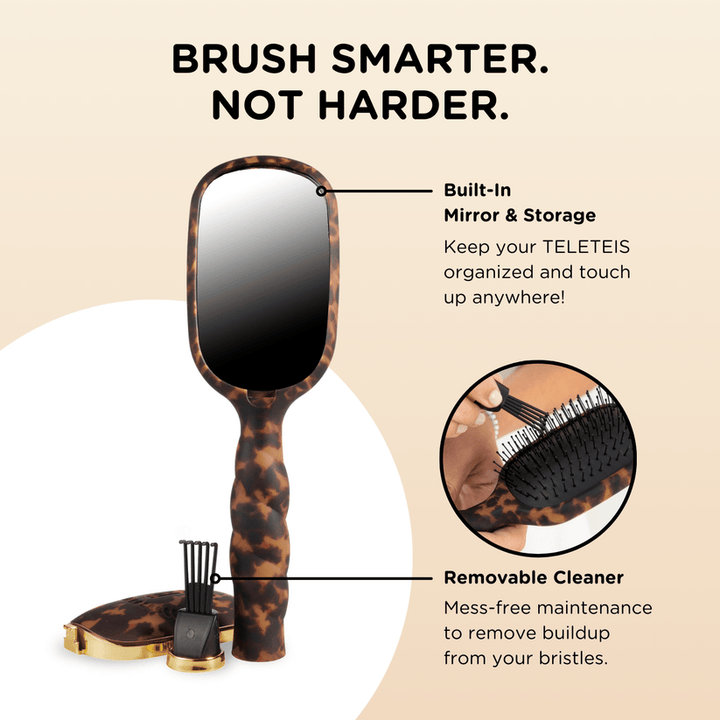 Teleties - Detangler Hair Brush for Medium Hair (Tortoise)