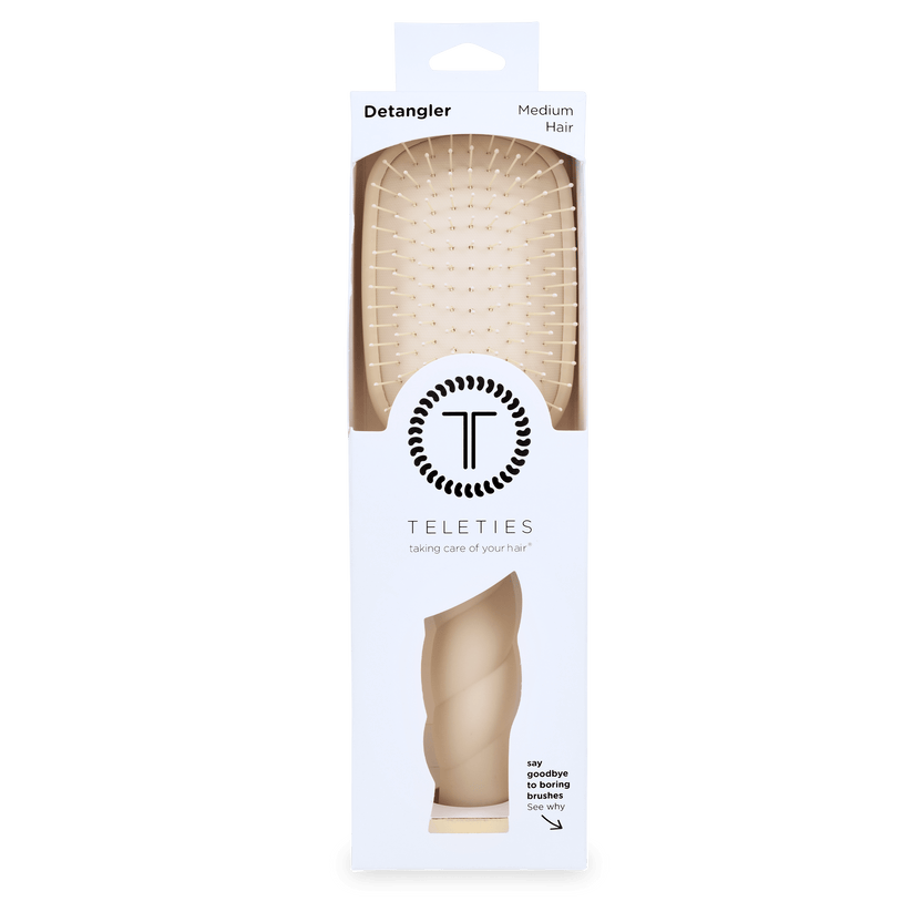 Teleties - Detangler Hair Brush for Medium Hair (Tan)
