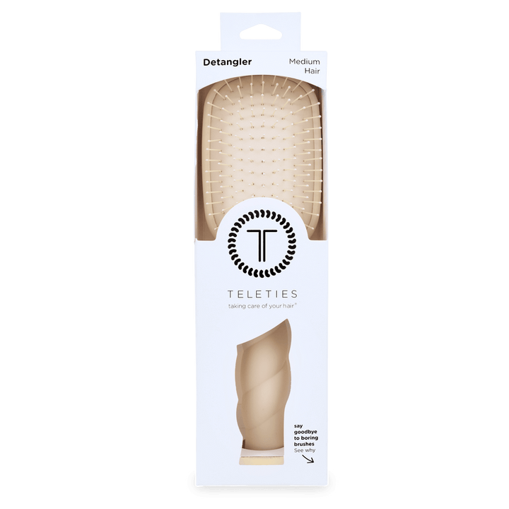 Teleties - Detangler Hair Brush for Medium Hair (Tan)
