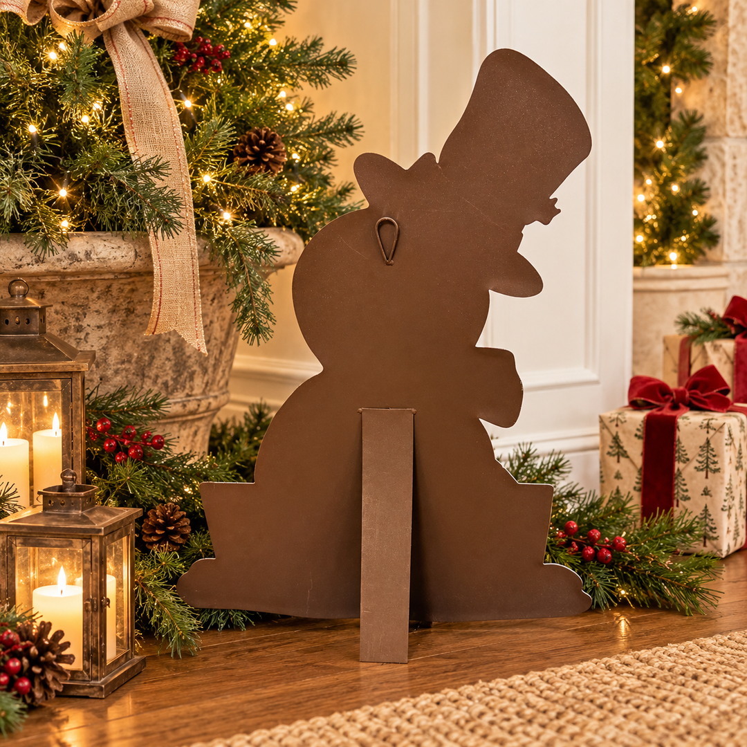 Round Top Collection - Elegant Snowman w/ Gifts