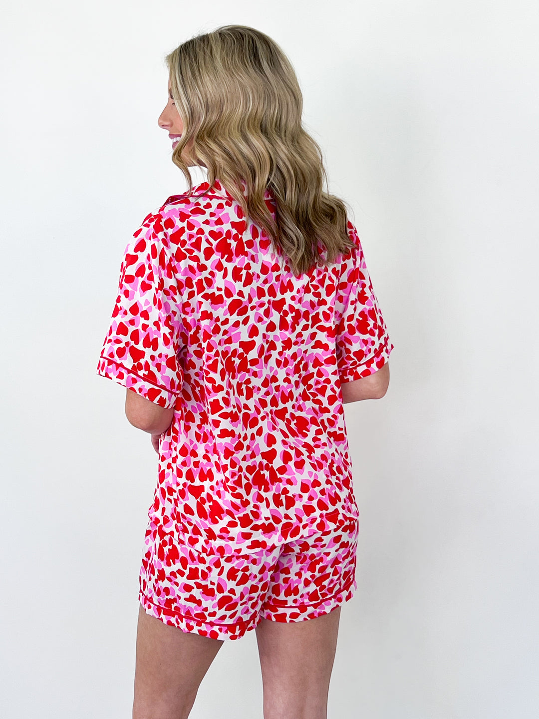 Vivian - Heart Print Pajama Set