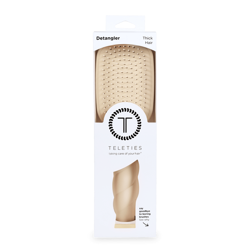 Teleties - Detangler Hair Brush for Thick Hair (Tan)