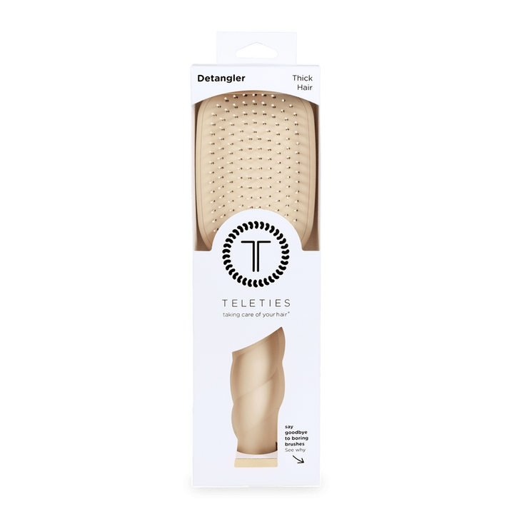 Teleties - Detangler Hair Brush for Thick Hair (Tan)