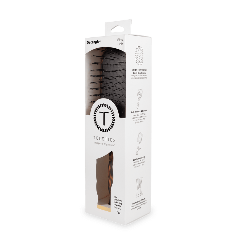 Teleties - Detangler Hair Brush for Fine Hair (Tortoise)